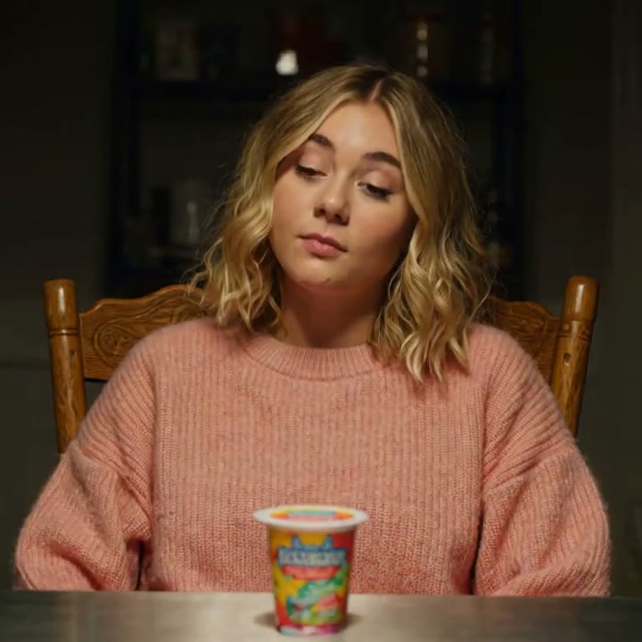 Two roommates in a dramatic kitchen interrogation about pudding